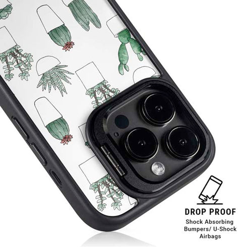 Succulent Pattern iPhone 16 Pro Kickstand Case